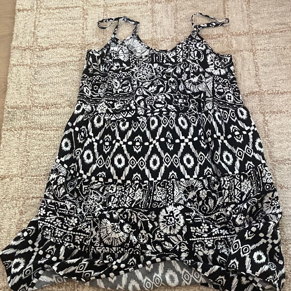 Black and White Patterned Dress